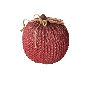Martha Stewart 10” burgundy Rope Pumpkin Blessed Halloween decor